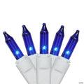 Northlight 150-Count Blue Mini Icicle Christmas Light Set - 8.75 ft White Wire