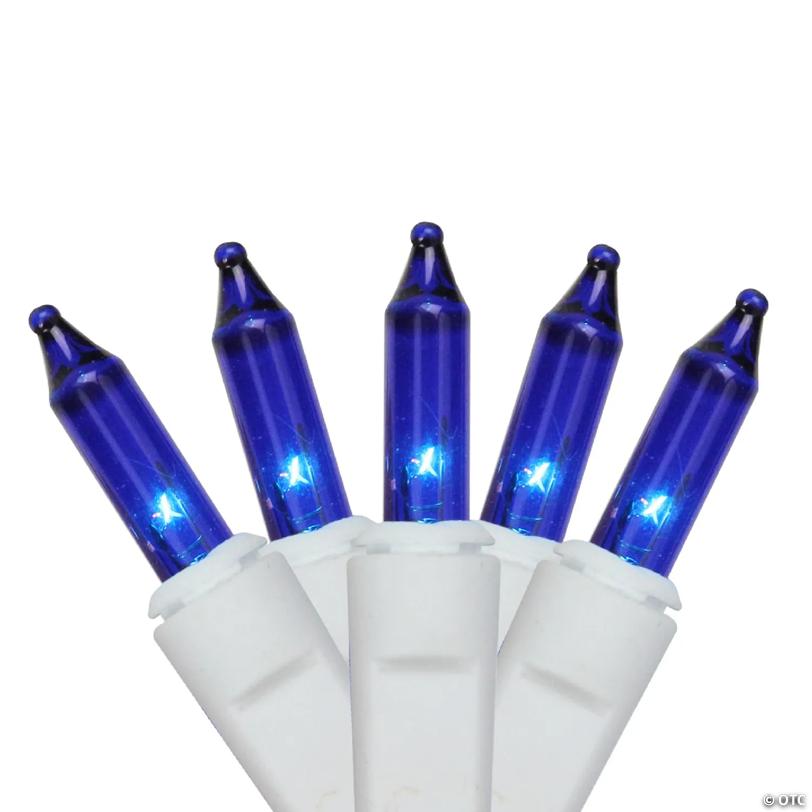 Northlight 150-Count Blue Mini Icicle Christmas Light Set - 8.75 ft White Wire