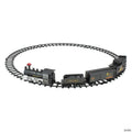 Northlight 15-Piece Pre-Lit Gray Battery Operated and Animated Classic Train Set with Sound 8.75