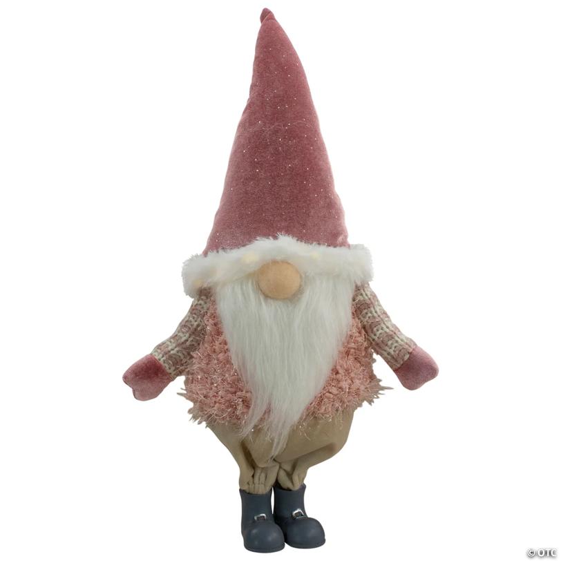 Northlight 16" LED Lighted Mauve Boy Gnome Christmas Figure