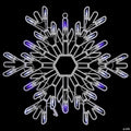 Northlight 16" LED Pre-Lit Pure White and Blue Snowflake Christmas Window Silhouette Decoration