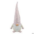 Northlight 16" Pink  Ivory and Silver Plump Christmas Gnome Figure