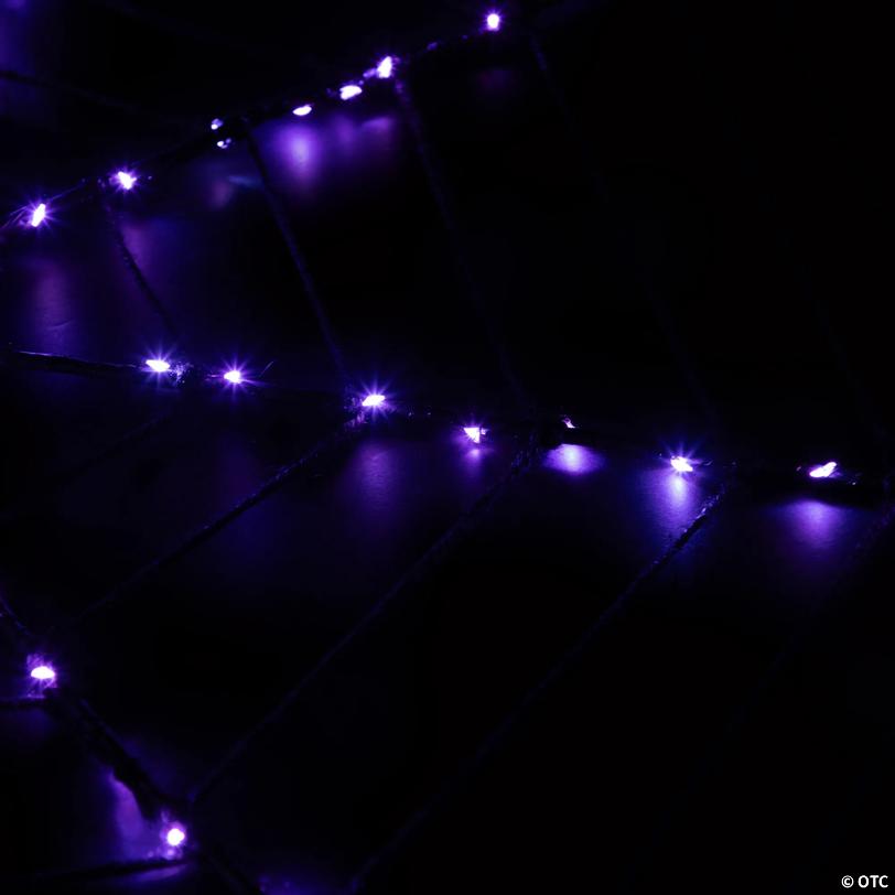 Northlight 16" Purple LED Spider Web Halloween Decoration