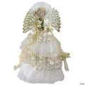 Northlight 16" White and Gold Pre-Lit Angel Christmas Tree Topper
