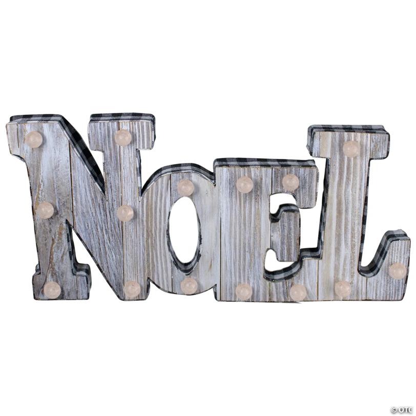 Northlight 17" Lighted 3D Wooden "NOEL" Christmas Table Top Decor