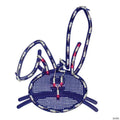 Northlight 17" Lighted Blue Easter Bunny Head Window Silhouette