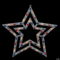 Northlight 17" Lighted Red  White and Blue Patriotic Star Window Silhouette Decoration