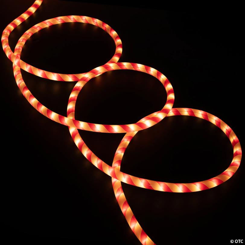 Northlight 18' Red and White Striped Candy Cane Christmas Rope Light