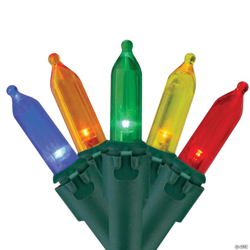 Northlight 200 Multi-Color LED Mini Christmas Lights  49ft Green Wire