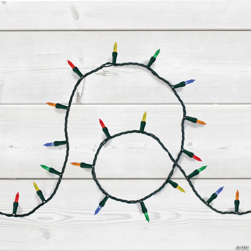 Northlight 200 Multi-Color LED Mini Christmas Lights  49ft Green Wire