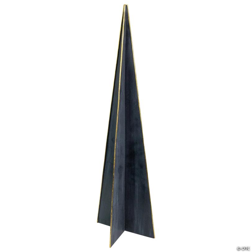 Northlight 20" Blue and Gold Triangular Christmas Tree Tabletop Decor