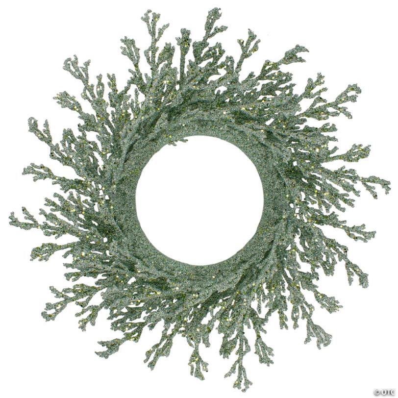Northlight 20" Green Glittered Artificial Coral Christmas  Wreath