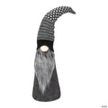 Northlight 20" LED Lighted Black and White Gnome Christmas Figure