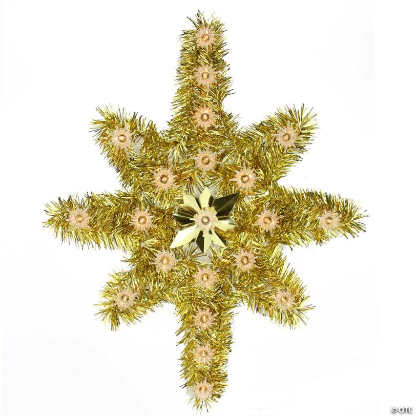 Northlight 21" Gold Star of Bethlehem Christmas Tree Topper - Clear Lights