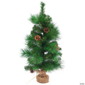 Northlight 23.5" Mixed Pine and Pine Cones Artificial Christmas Tree in Jute Base