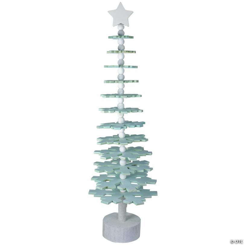 Northlight 23" Blue Snowflake Cutout Christmas Tree With a Star Table Top Decor