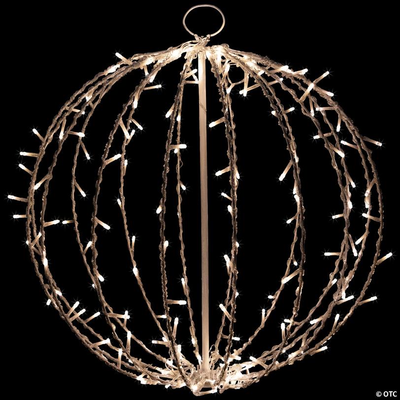 Northlight 23" LED Lighted Christmas Hanging Ball Decoration - Warm White Lights