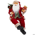 Northlight 24" Chic Santa Claus with Gift Bag and Presents Sitting Christmas Figure