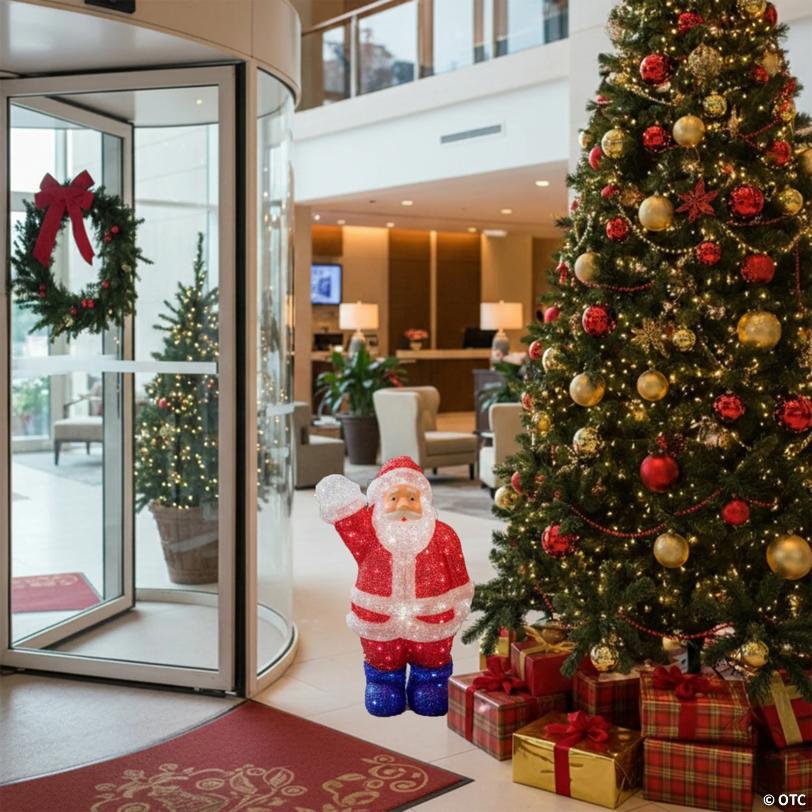 Northlight 24" Lighted Commercial Grade Acrylic Santa Claus Christmas Display Decoration