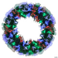 Northlight 24" Multi-Function Coloring Changing Fiber Optic Artificial Pine Christmas Wreath