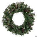 Northlight 24" Pre-Lit Artificial Frosted Pine and Pine Cone Christmas Wreath