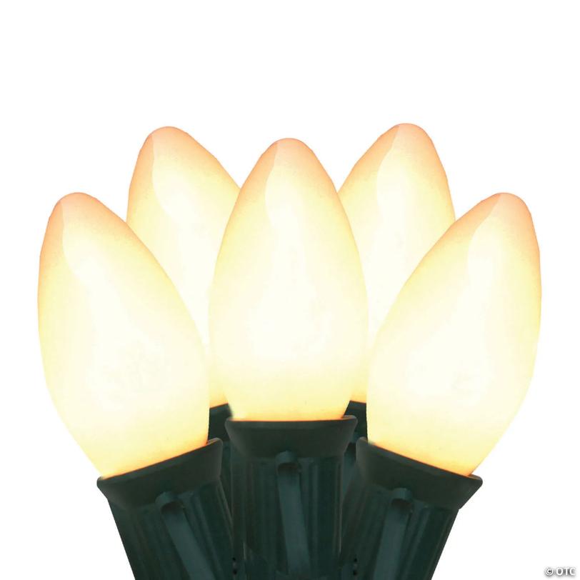 Northlight 25-Count Clear and White Opaque C9 Christmas Light Set  24ft Green Wire