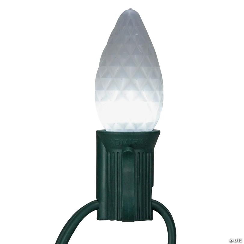 Northlight 25-Count Faceted LED C7 Pure White Christmas Replacement Bulbs