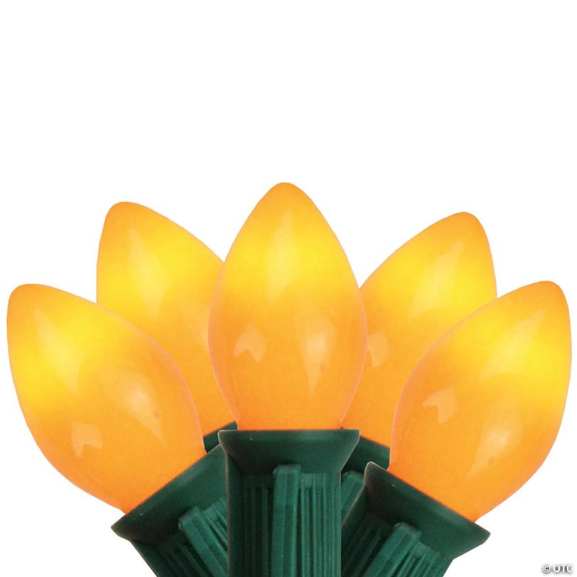 Northlight 25-Count Opaque Orange C7 Christmas Light Set  24ft Green Wire