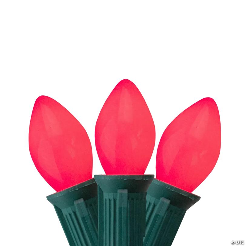 Northlight 25-Count Opaque Pink C7 Christmas Lights Set  24ft Green Wire
