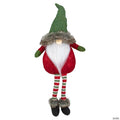 Northlight 25-Inch Plush Red and Green Sitting Tabletop Gnome Christmas Decoration