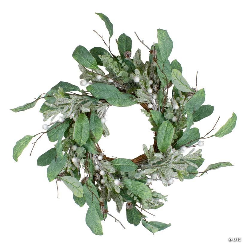 Northlight 25" Artificial Mixed Foliage and Berries Christmas Wreath Unlit