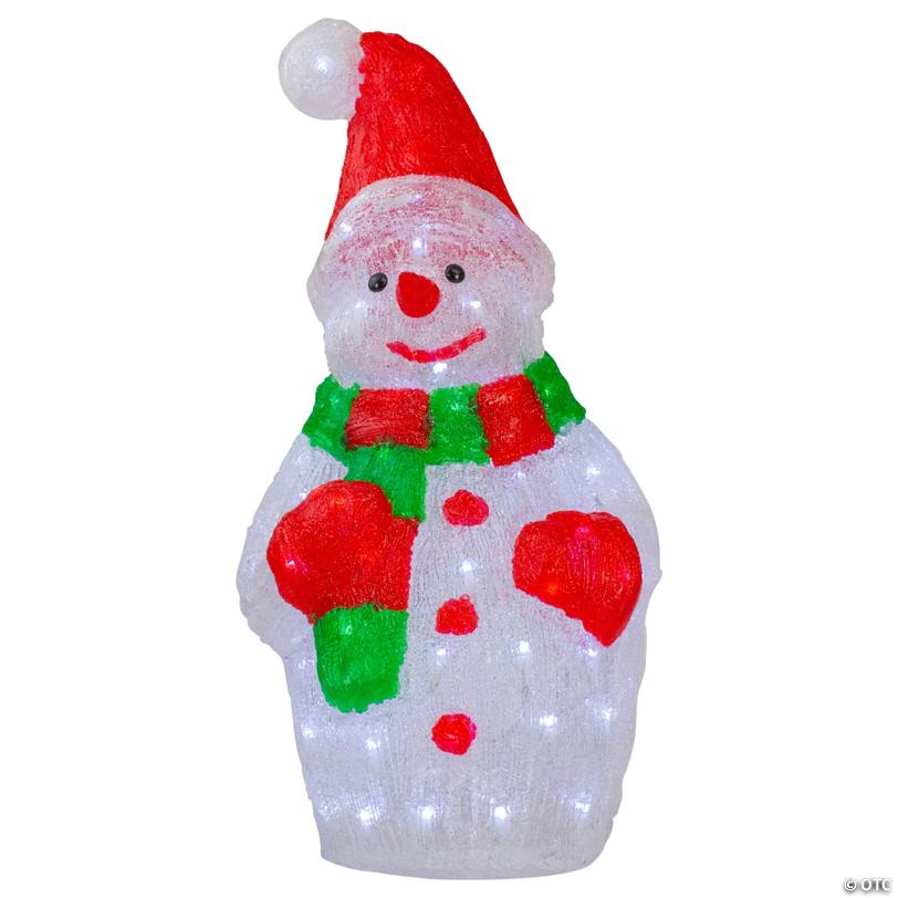 Northlight 25" Lighted Commercial Grade Acrylic Christmas Snowman Display Decoration