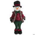 Northlight 25" Red and Green Jolly Plush Boy Snowman Christmas Figure