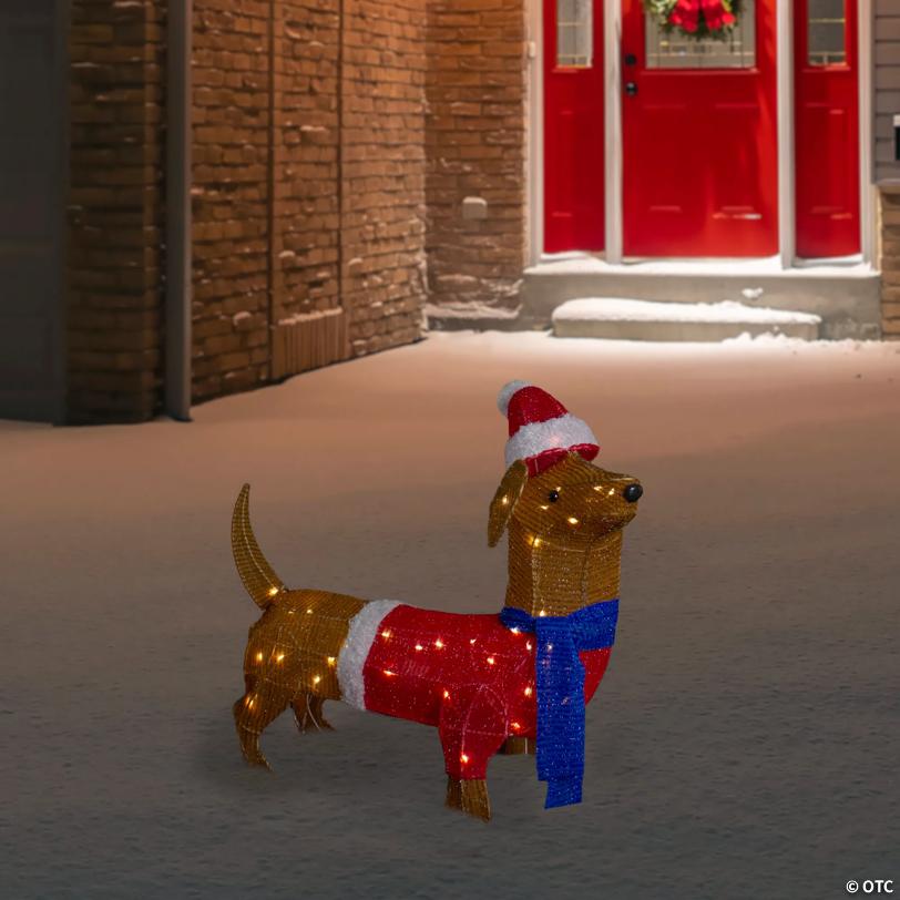 Northlight 26" LED Lighted Dachshund Dog Outdoor Christmas Decoration