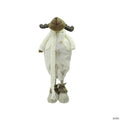 Northlight 26" White and Brown Standing Boy Moose Christmas Tabletop Figure