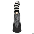 Northlight 27" LED Lighted Black and White Striped Gnome Christmas Figure