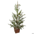 Northlight 28" Potted Frosted Pine Artificial Christmas Tree - Unlit