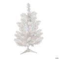Northlight 2' Pre-Lit Medium Snow White Pine Artificial Christmas Tree - Multicolor LED Lights