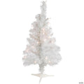 Northlight 2' Pre-Lit Slim Tinsel Artificial Christmas Tree- Clear Lights