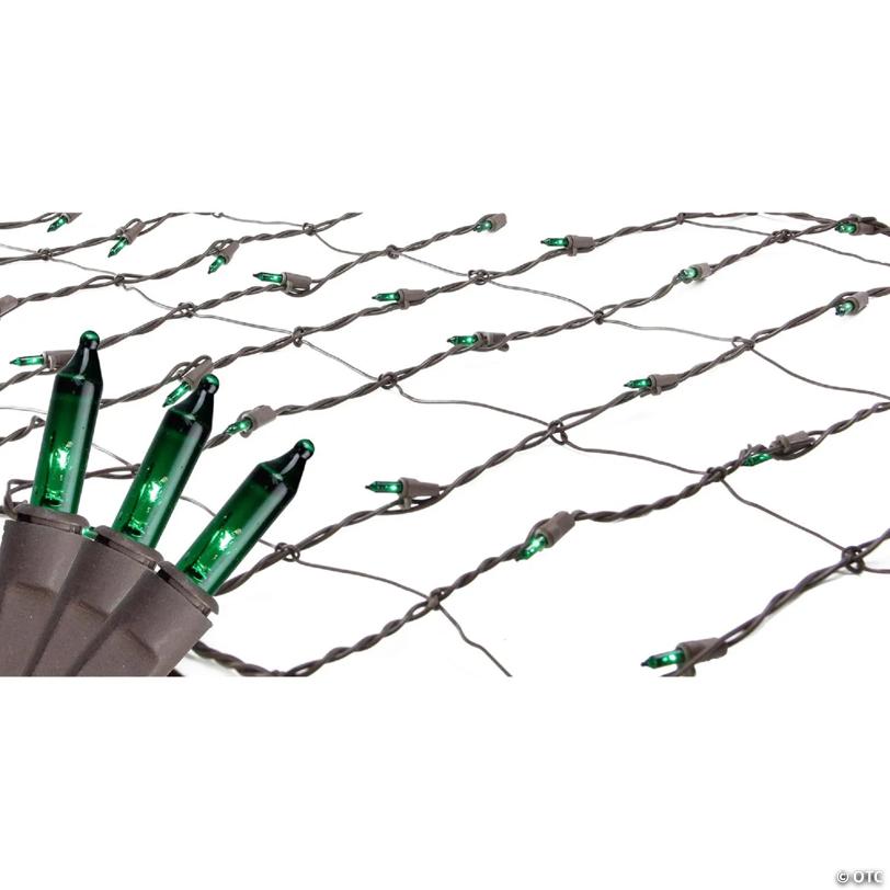Northlight 2' x 8' Green Mini Net Style Tree Trunk Wrap Christmas Lights - Brown Wire
