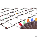 Northlight 2' x 8' Multi-Color LED Net Style Christmas Lights - Brown Wire