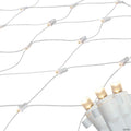Northlight 2' x 8' Warm White LED Wide Angle Net Style Column Wrap Christmas Lights  White Wire