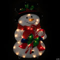Northlight 30.5" Lighted Snowman with Candy Canes Christmas Outdoor Decoration