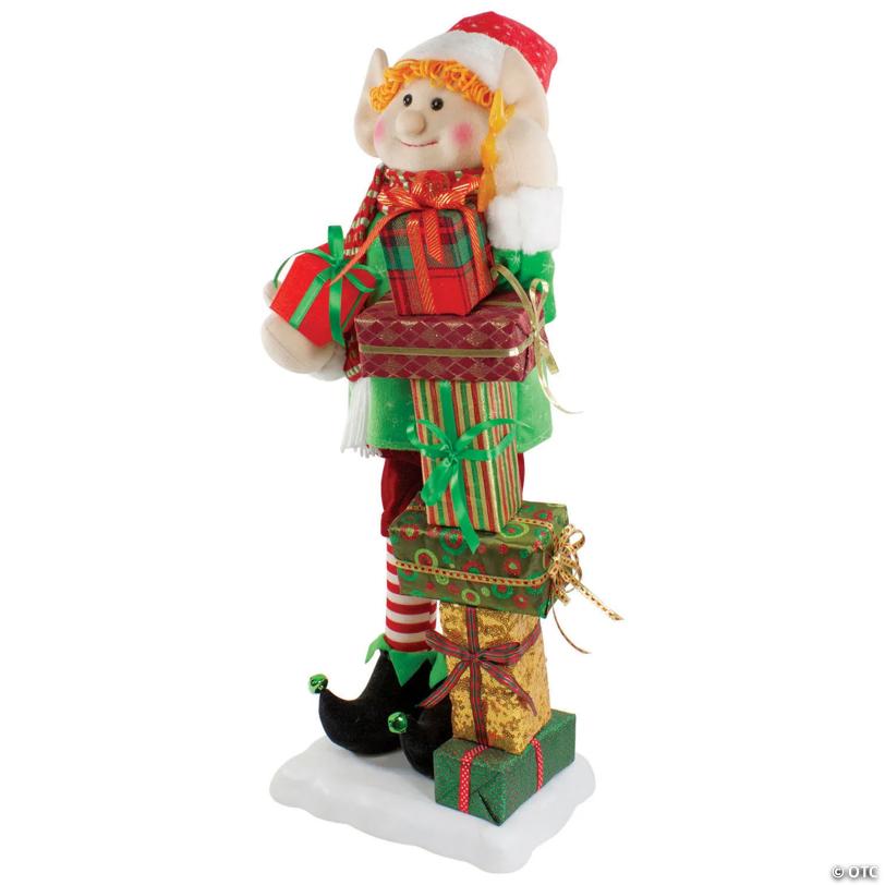 Northlight 30-Inch Santa's Little Animated Elf with Lighted Star Musical Christmas Figure