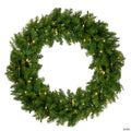 Northlight 36 Pre-Lit Northern Pine Artificial Christmas Wreath - Warm Clear LED Lights