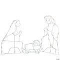 Northlight 3-Piece Pre-Lit Holy Family Nativity Scene Outdoor Christmas Decoration