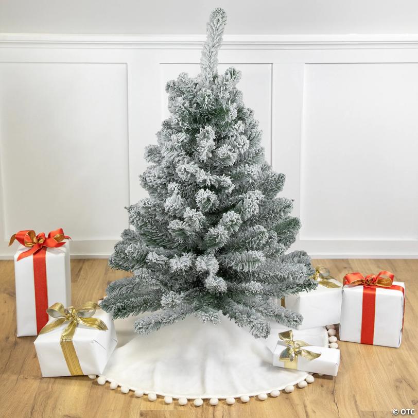 Northlight 3' Heavily Flocked Madison Pine Medium Artificial Christmas Tree  Unlit