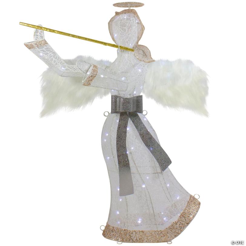 Northlight 3' LED Pre-Lit Angel with Flute Outdoor Christmas Decoration