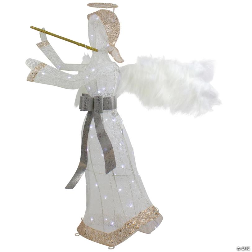 Northlight 3' LED Pre-Lit Angel with Flute Outdoor Christmas Decoration