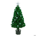 Northlight 3' Pre-Lit Color Changing Fiber Optic Artificial Christmas Tree with Balls